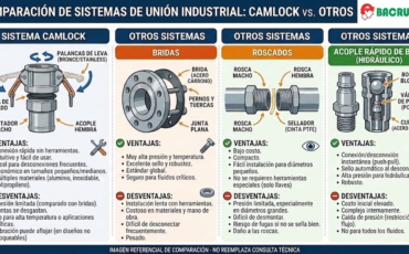 Camlock vs. Otros sistemas de unión, ventajas y desventajas