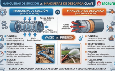 Mangueras de succión vs. mangueras de descarga