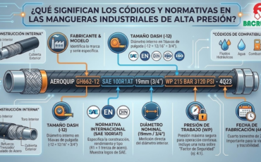 ¿Qué significan los códigos y normativas en las mangueras industriales de alta presión?