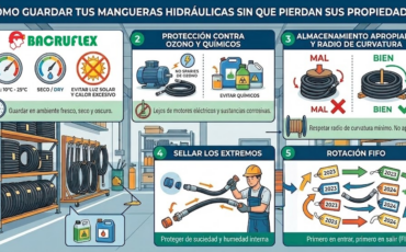 ¿Cómo guardar tus mangueras hidráulicas sin que pierdan sus propiedades?