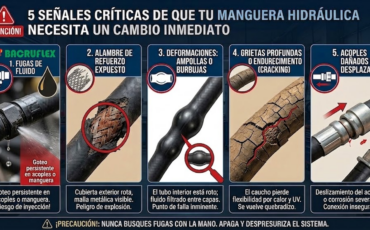 5 señales críticas de que tu manguera hidráulica necesita un cambio inmediato