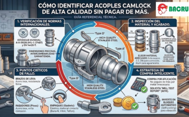 Cómo identificar acoples camlock de alta calidad sin pagar de más