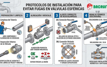 Protocolos de instalación para evitar fugas en válvulas esféricas