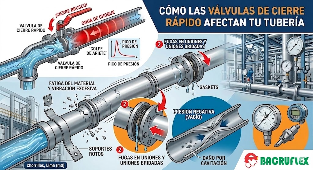 Cómo las válvulas de cierre rápido afectan tu tubería