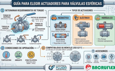 Guía para elegir actuadores para válvulas esféricas