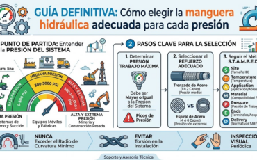 Cómo elegir la manguera hidráulica adecuada para cada presión