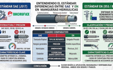Entendiendo el Estándar: Diferencias entre las normas SAE y EN en mangueras hidráulicas