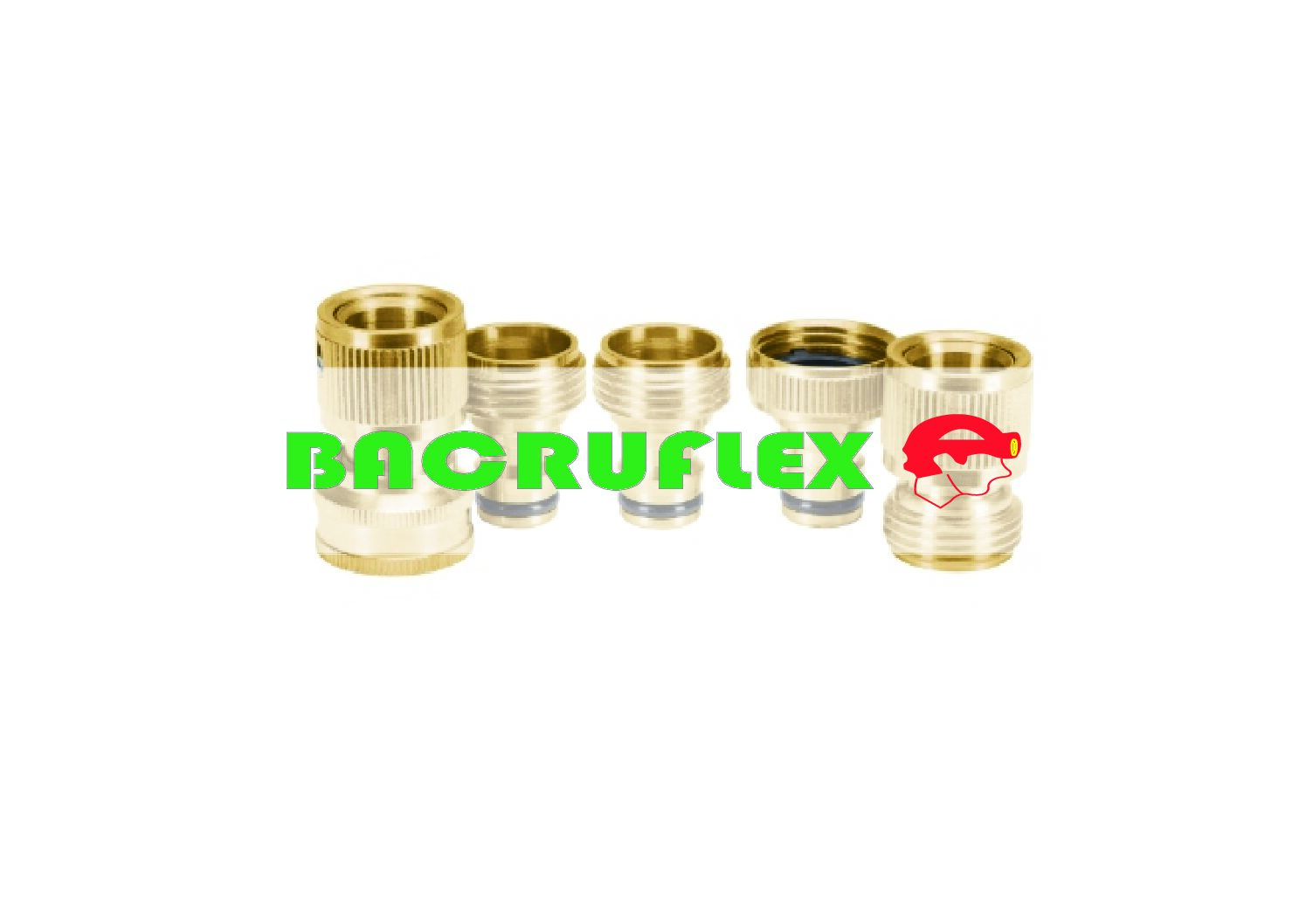 Juego de 5 conectores 3/4" rápidos de latón sistema click 101600 TRUPER