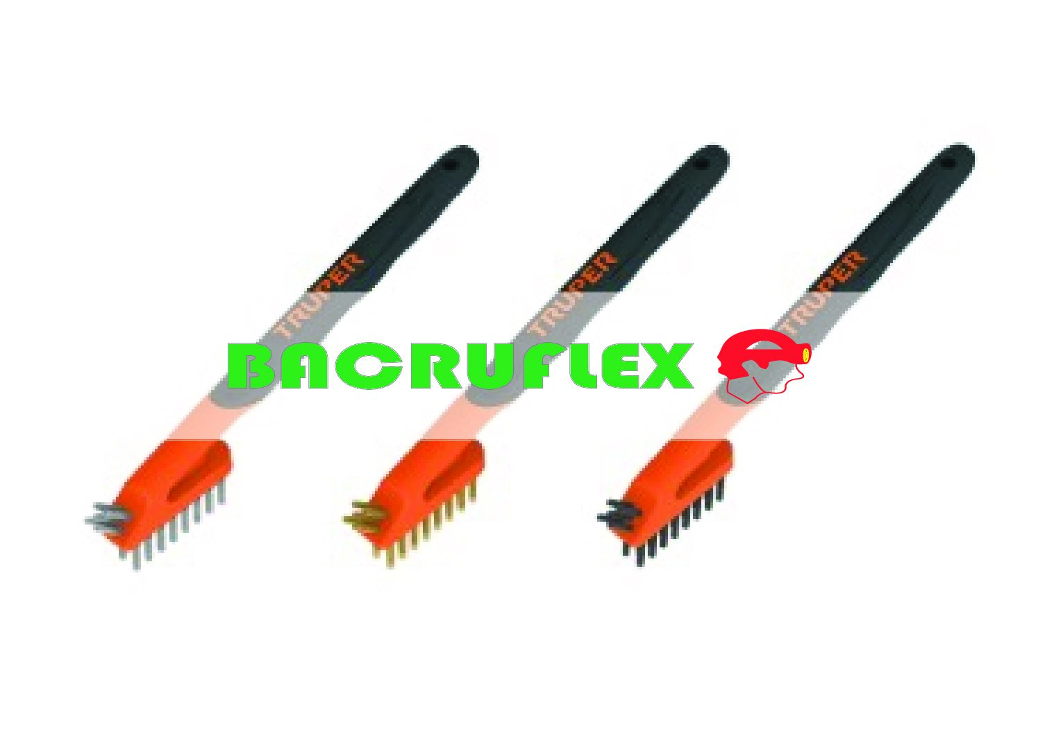 Juego de 3 mini cepillos de alambre 28 pinceles 10652 Truper