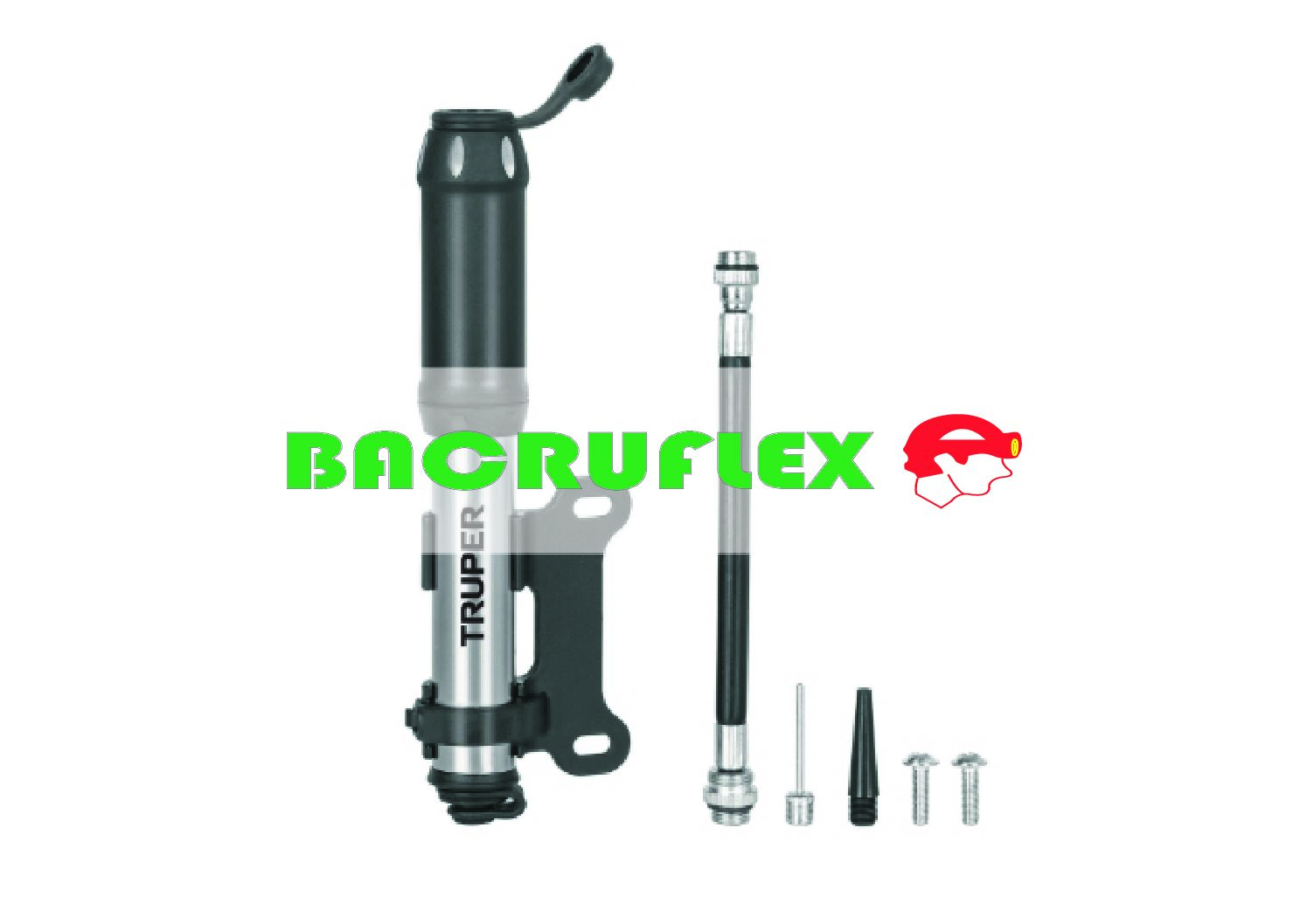 Mini bomba manual para bicicleta abatible 75 PSI 11997 TRUPER