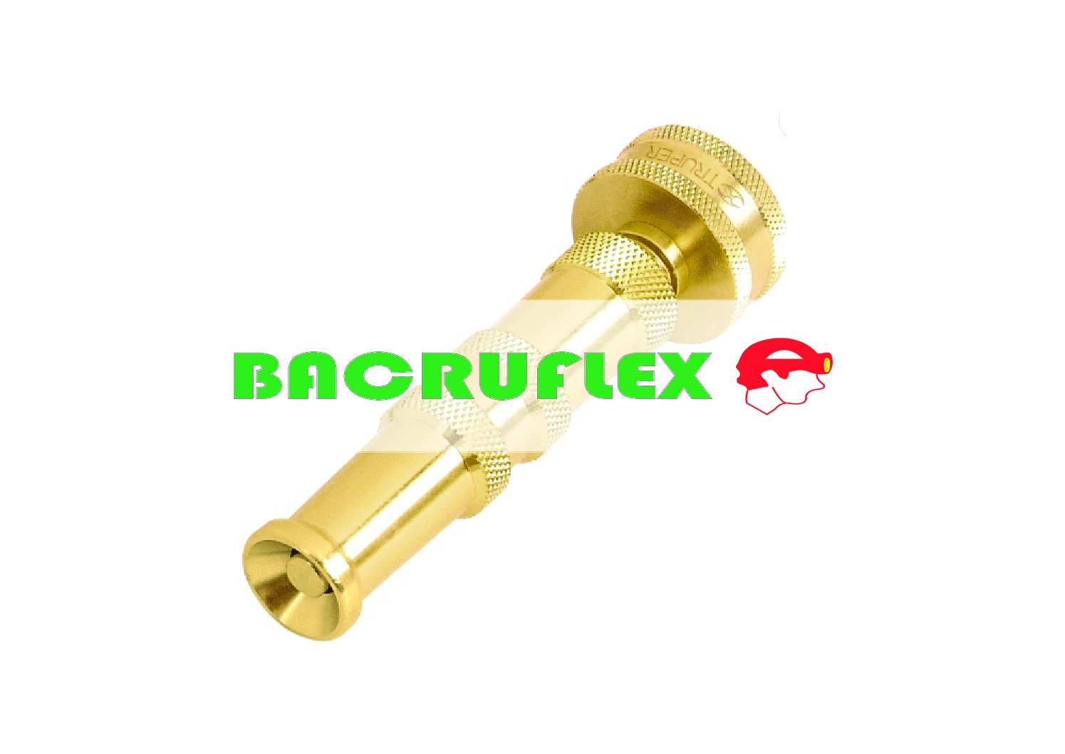 Chiflón 4" de latón maquinado para manguera 13136 Truper