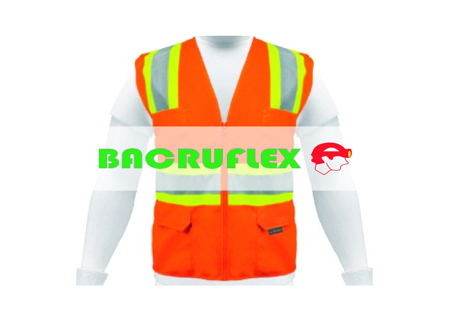 Chaleco de seguridad naranja max visibilidad y 6 bolsas 13475 Truper