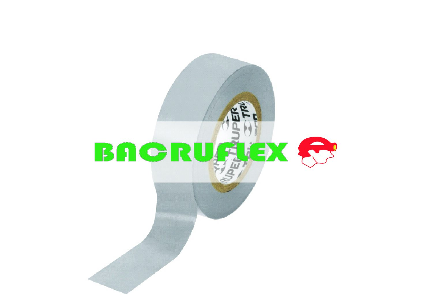 Cinta de aislar de 9 m x 19 mm gris 13516 Truper