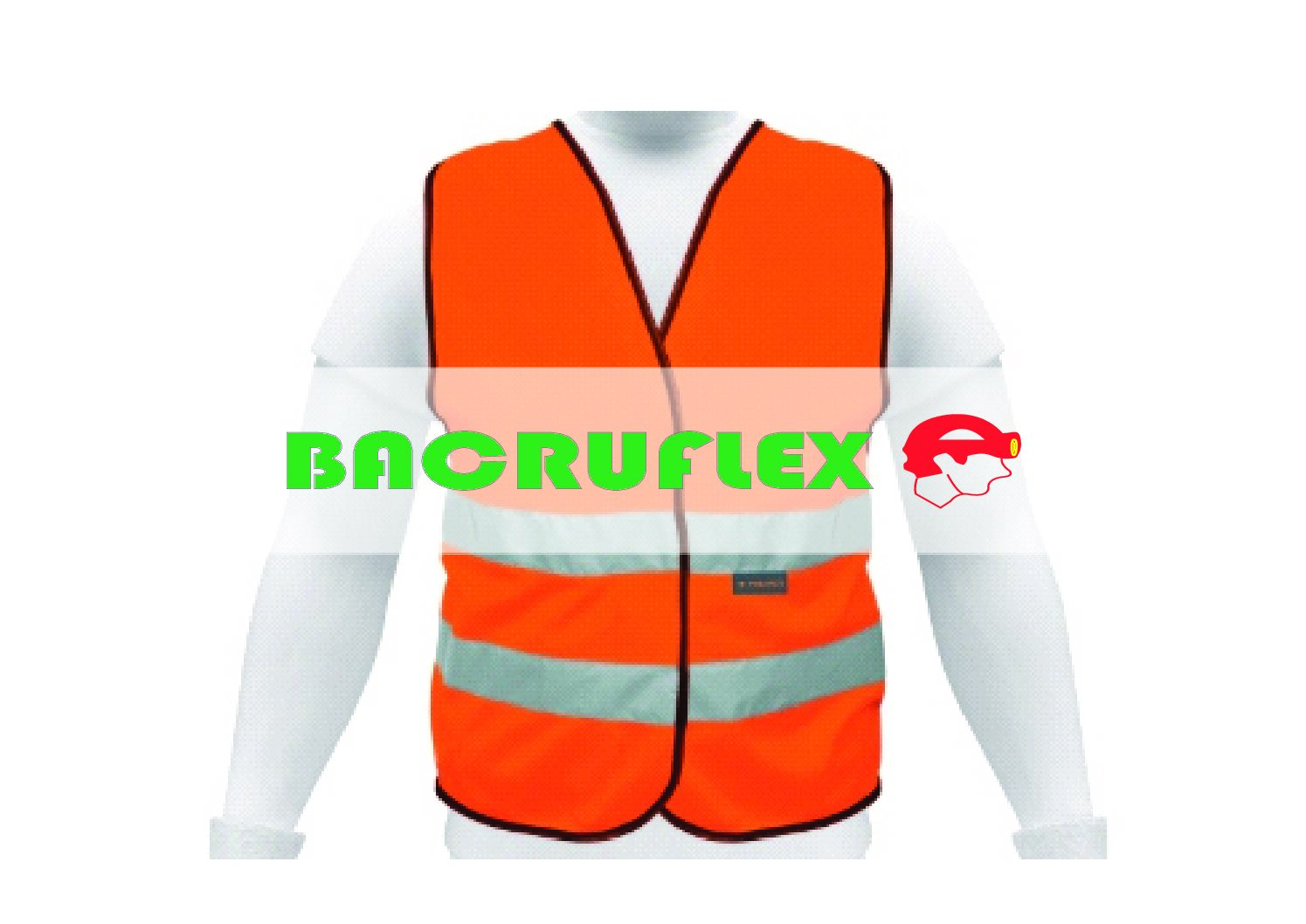 Chaleco de seguridad naranja con cintas de alta visibilidad 14426 Truper