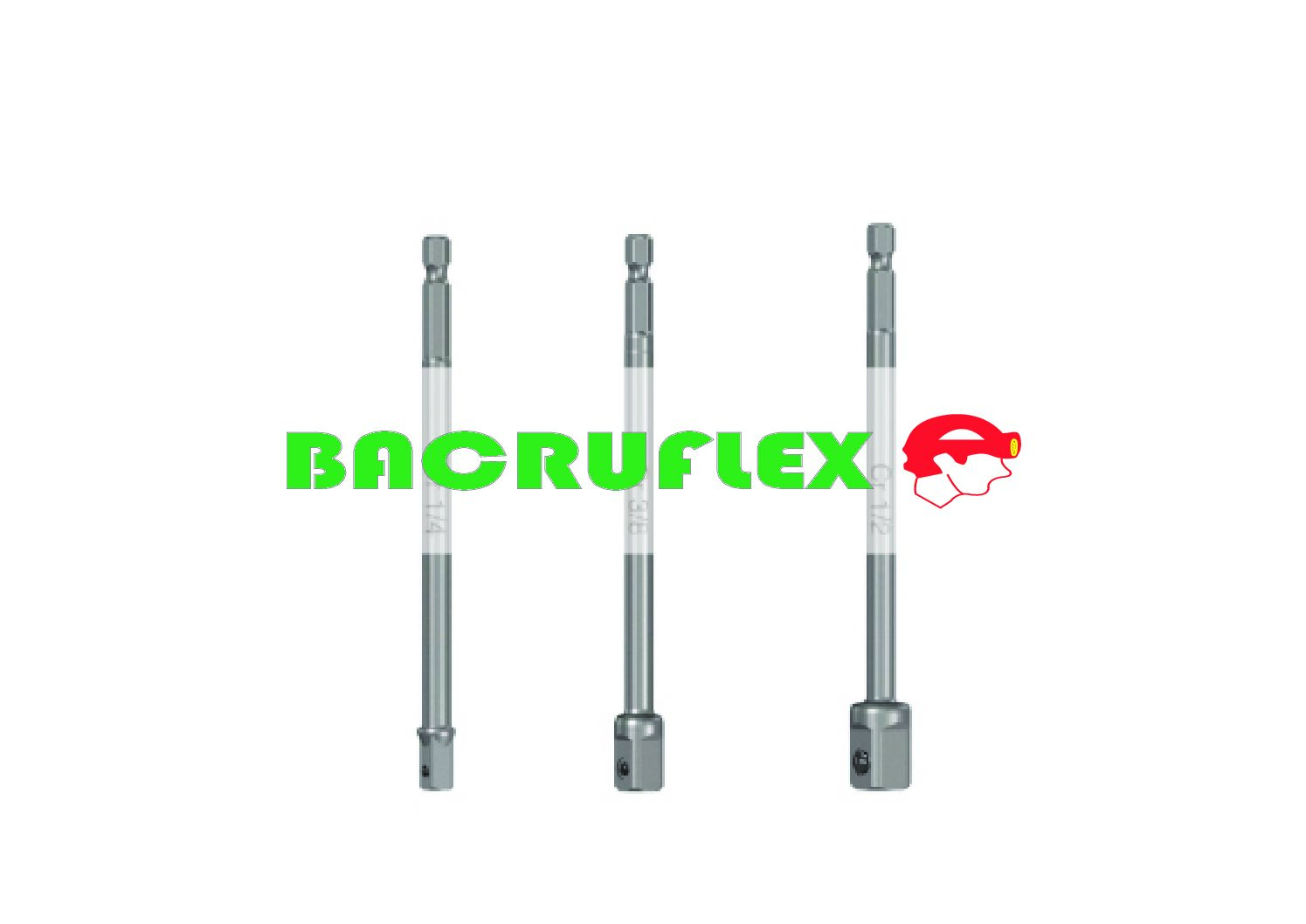 Juego de 3 adaptadores largos para dados de 1/4, 3/8 y 1/2" 19599TRUPER