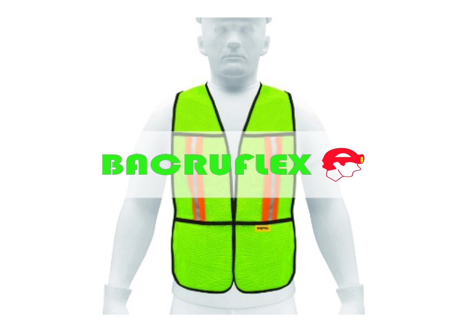 Chaleco de seguridad con cintas reflejantes verde 21026 Pretul