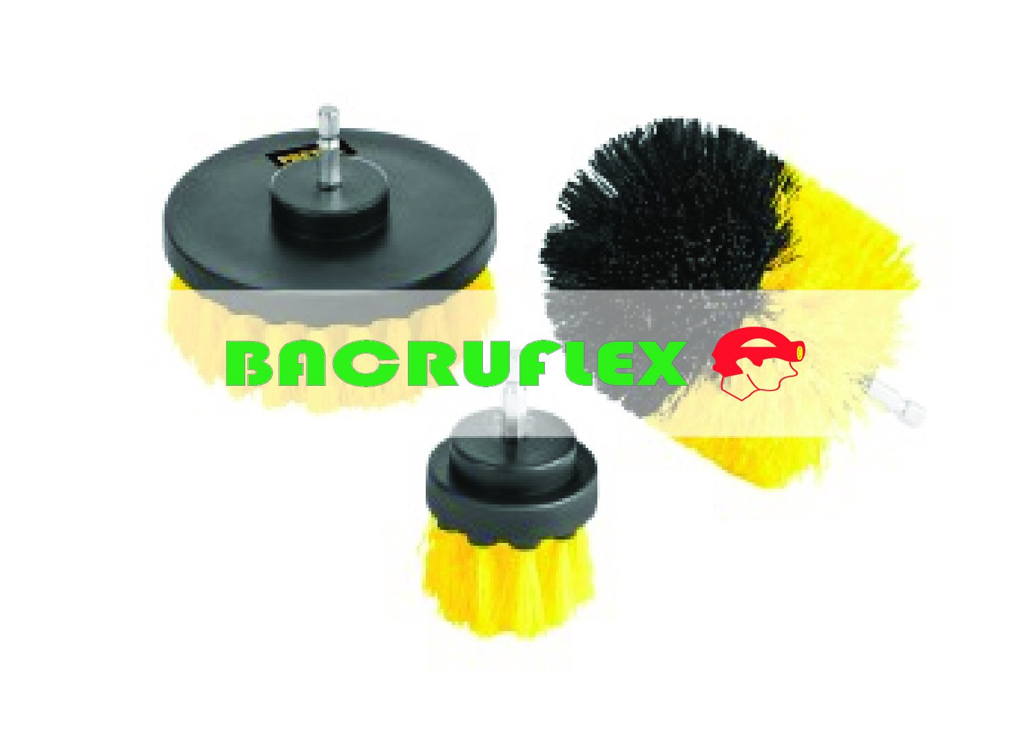 Juego 3 cepillos multiusos para taladro 28152 Pretul