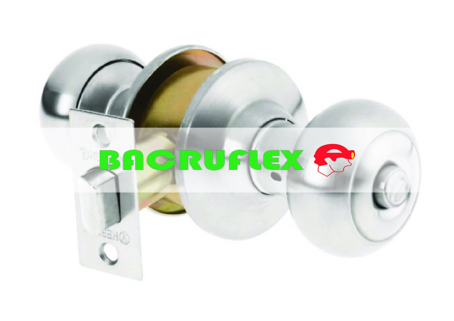 Cerradura tipo oval para baño cromo mate 43450 HERMEX