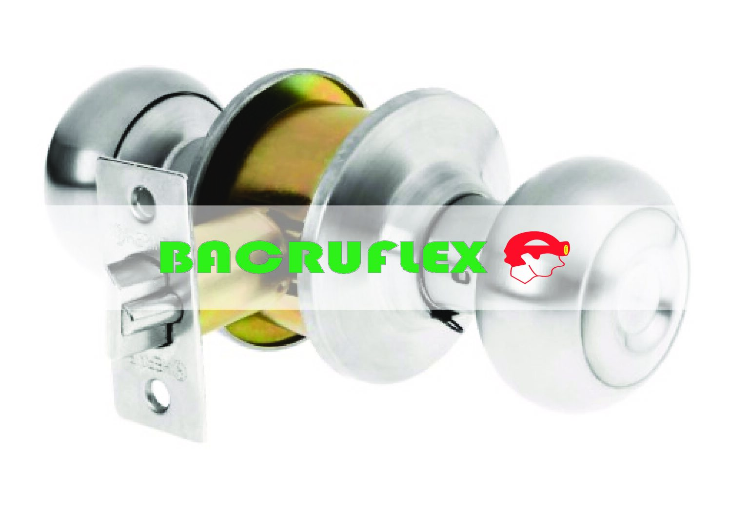 Cerradura tipo oval para entrada cromo mate 43451 HERMEX