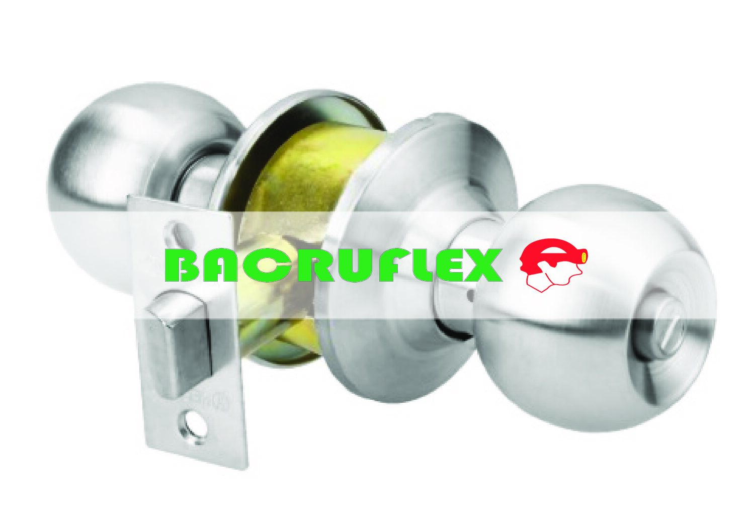 Cerradura tipo esfera para baño cromo mate 43462 HERMEX