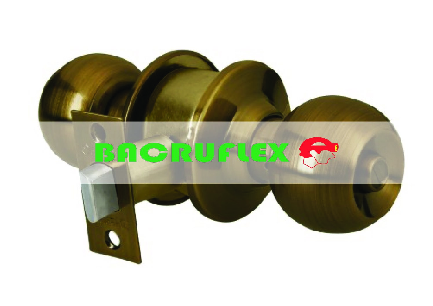 Cerradura tipo esfera para baño latón antiguo 43468 HERMEX