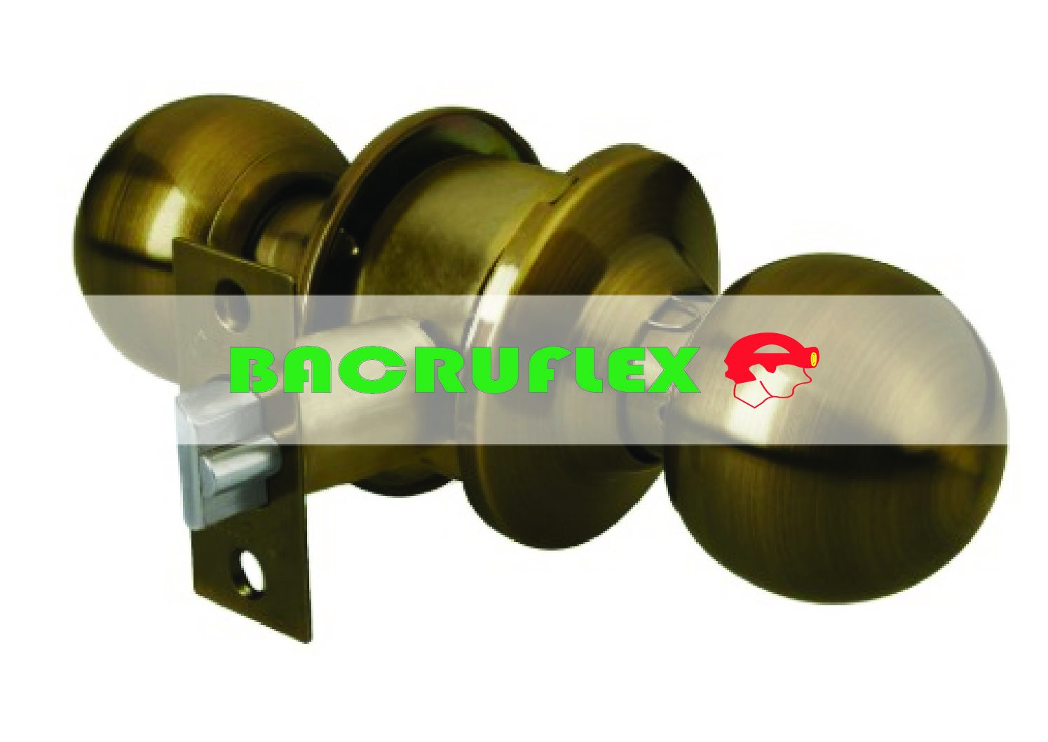 Cerradura tipo esfera para entrada latón antiguo 43469 HERMEX