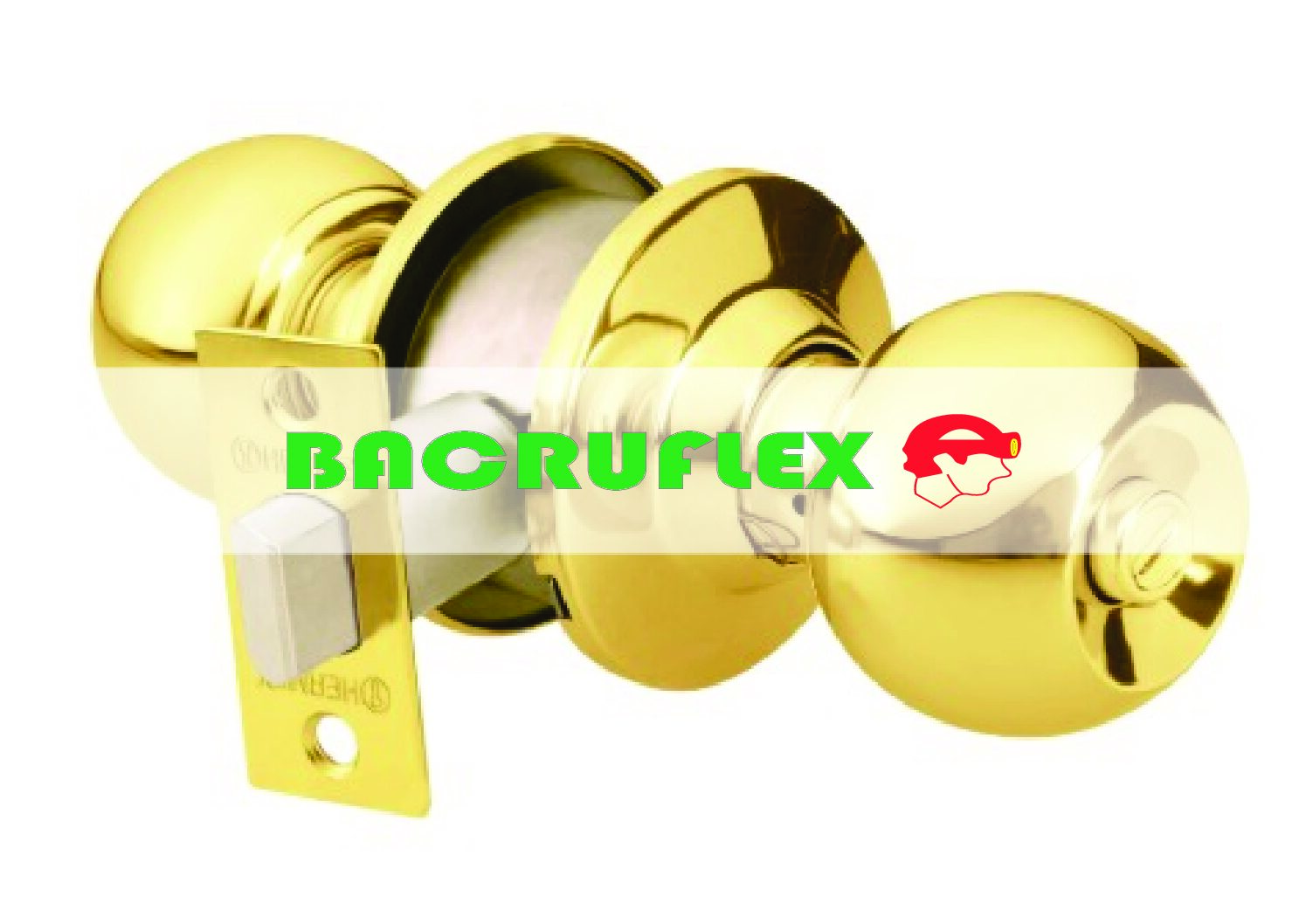 Cerradura tipo esfera para baño latón brillante 43471 HERMEX