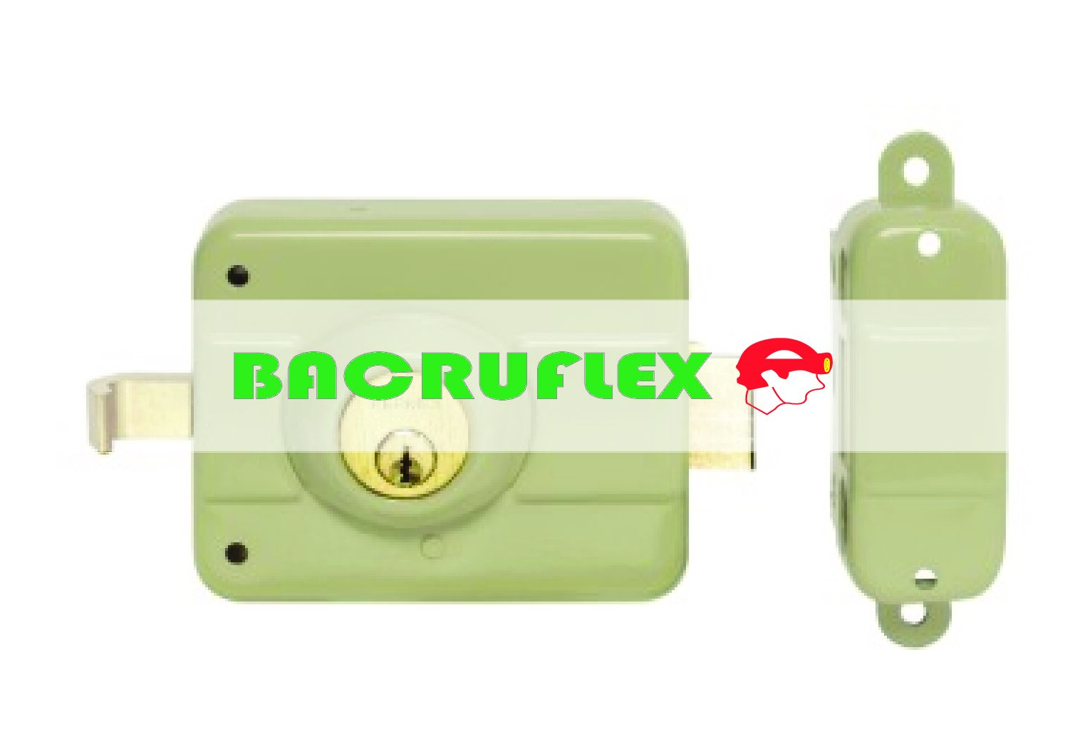 Cerradura sobreponer der 2 barras clásica llave tradicional 43482 Hermex