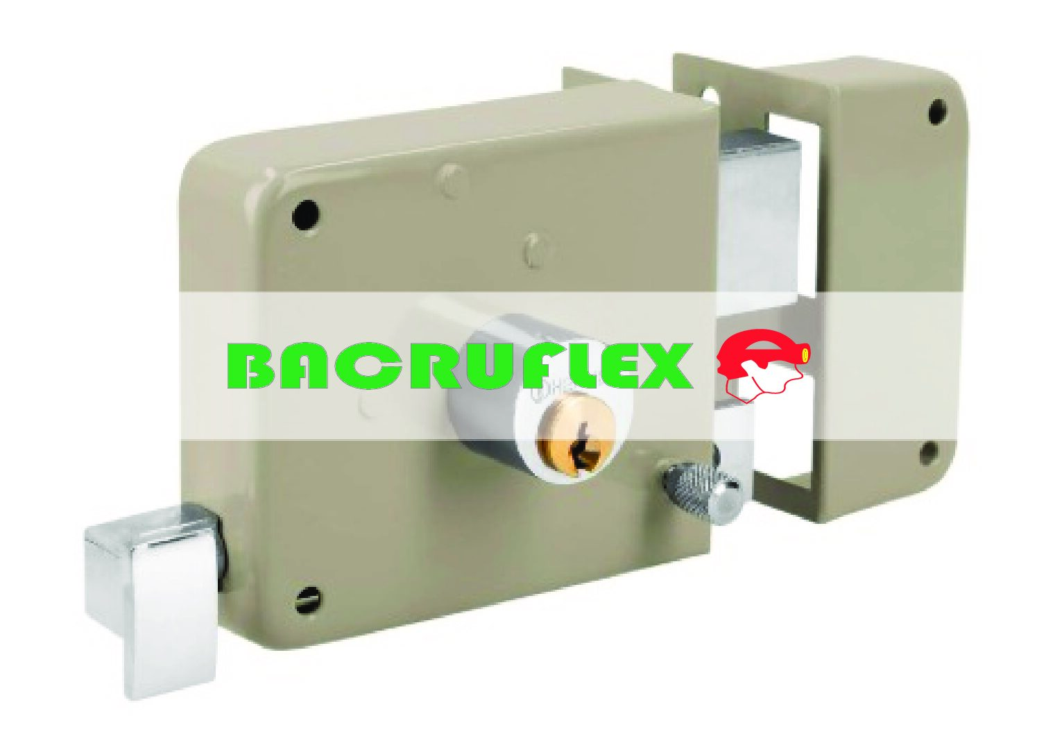 Cerradura sobreponer der clásica llave tradicional caja 43574 Hermex