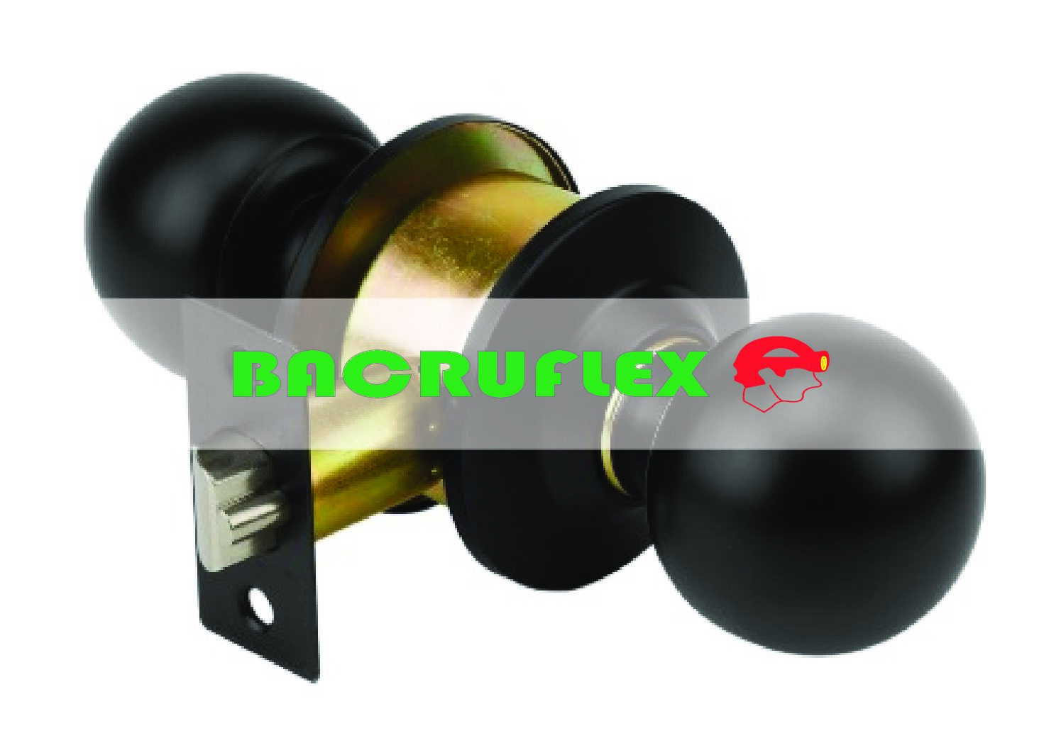 Cerradura pomo negro esfera entrada 47909 HERMEX