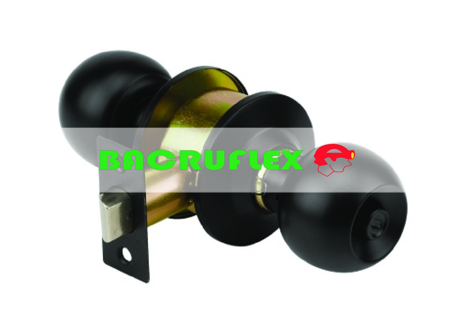 Cerradura pomo negro esfera baño 47911 HERMEX