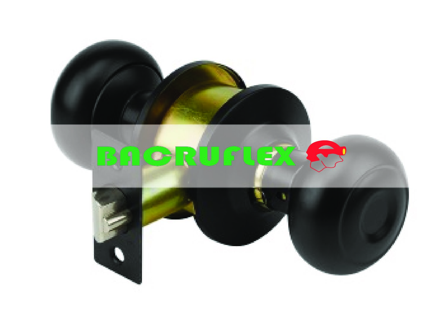 Cerradura pomo negro oval entrada 47912 HERMEX