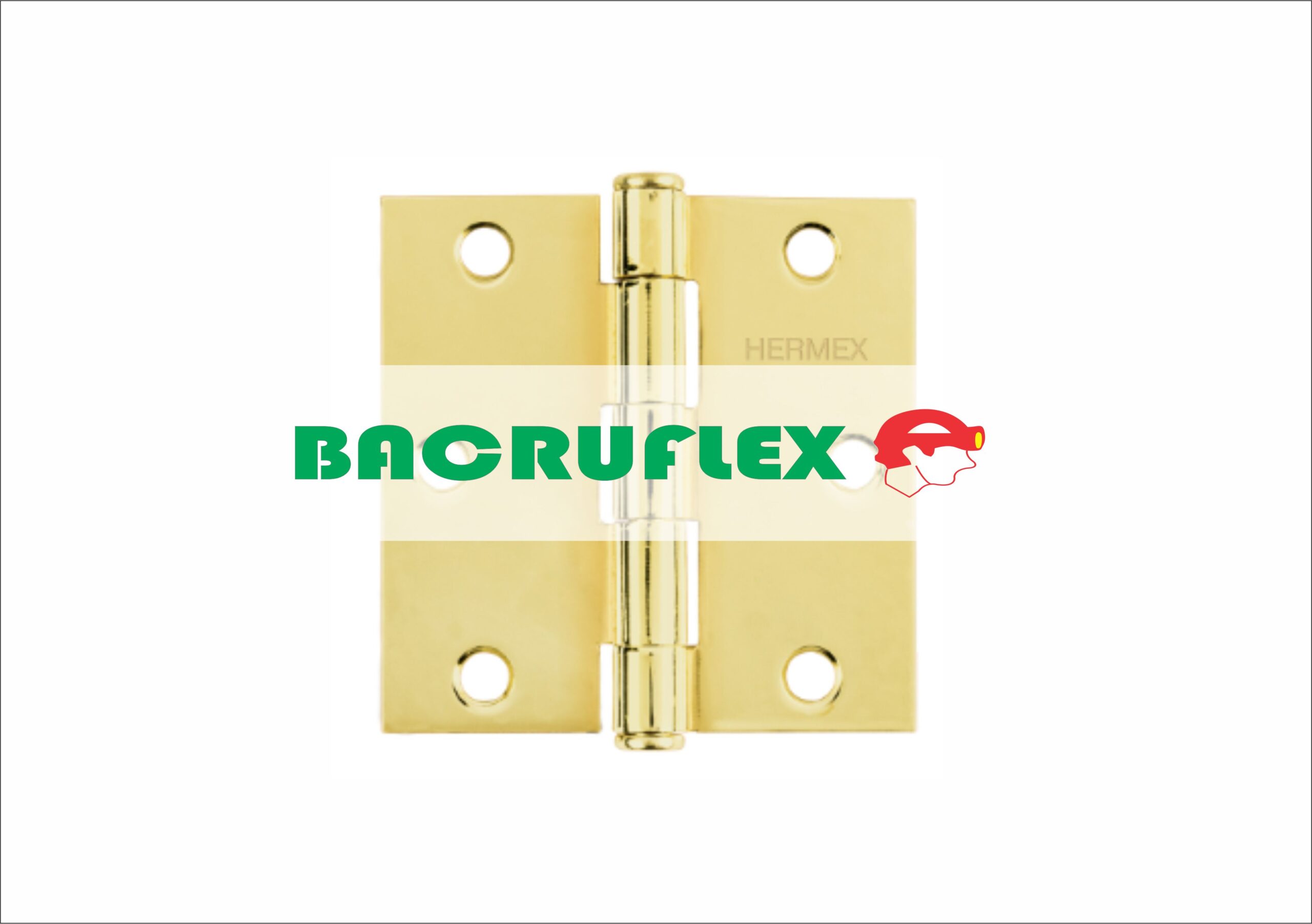 BISAGRA CUADRADA 3", LATONADO, CABEZA PLANA, 43237 HERMEX