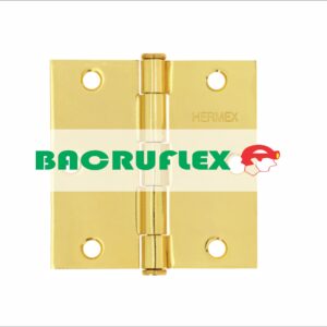 BISAGRA CUADRADA 3-1/2", LATONADO, CABEZA PLANA, 43238 HERMEX