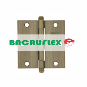 BISAGRA CUADRADA 3-1/2", LATÓN ANTIGUO, CABEZA REDONDA, 43247 HERMEX