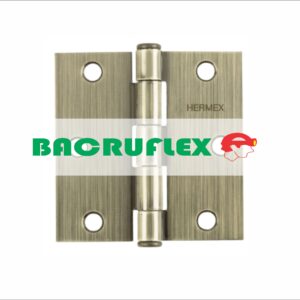 BISAGRA CUADRADA 3", LATÓN ANTIGUO, CABEZA PLANA, 43251 HERMEX