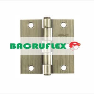 BISAGRA CUADRADA 3-1/2", LATÓN ANTIGUO, CABEZA PLANA, 43252 HERMEX