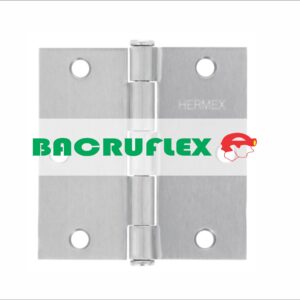 BISAGRA CUADRADA 3-1/2", SATINADO, CABEZA PLANA, 43262 HERMEX