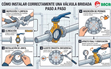 Cómo instalar correctamente una válvula bridada paso a paso