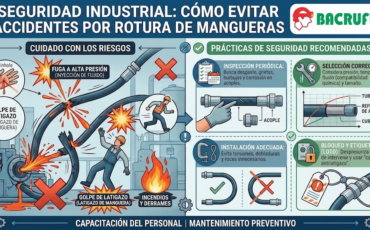 Seguridad industrial, cómo evitar accidentes por rotura de mangueras