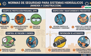 Normas de seguridad en minería y construcción para sistemas hidráulicos