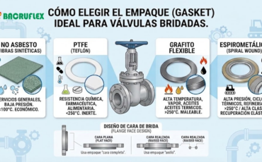 Cómo elegir el empaque (gasket) ideal para válvulas bridadas