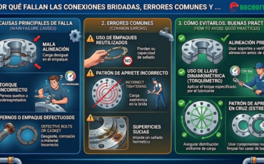 Por qué fallan las conexiones bridadas, errores comunes y cómo evitarlos