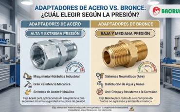 Adaptadores de acero vs bronce, ¿Cuál elegir según la presión?