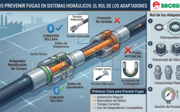 Cómo prevenir fugas en sistemas hidráulicos, el rol de los adaptadores