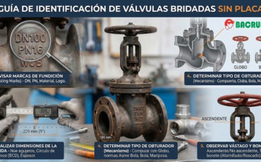 Cómo identificar el modelo de una válvula bridada sin placa de identificación