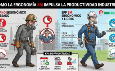 ¿Cómo influye el peso y la ergonomía de los equipos de protección personal marca 3M en la productividad diaria del trabajador industrial?