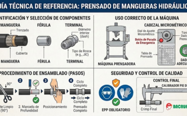 ¿Qué capacitación técnica básica requiere un operario para manejar de forma segura las máquinas de prensado de mangueras?