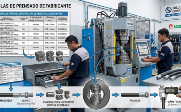 ¿Cómo influyen las tablas de prensado de los fabricantes en la configuración de las máquinas de prensado de mangueras?