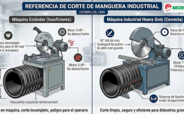 ¿Pueden las máquinas de corte de mangueras estándar cortar mangueras industriales pesadas de gran diámetro (como de 4 pulgadas)?